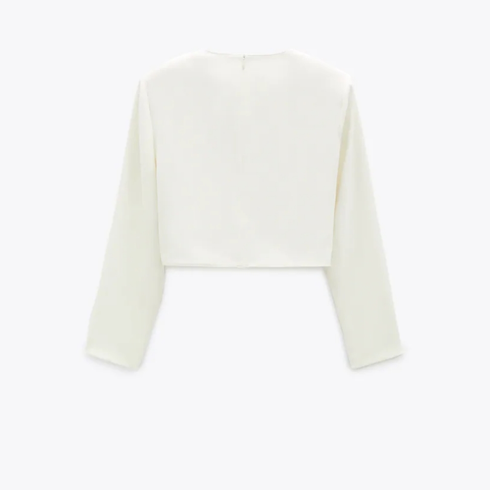 Zara CROP Top with Shoulder Pads - Picture 5 of 7